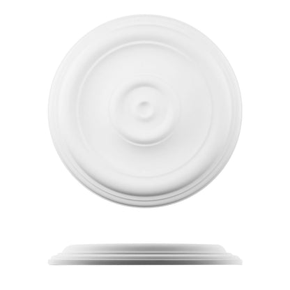 Wealrit White Decorative Ceiling Medallion Round Ceiling Light Medallion for Light Fixtures and Ceiling Fans 12" OD