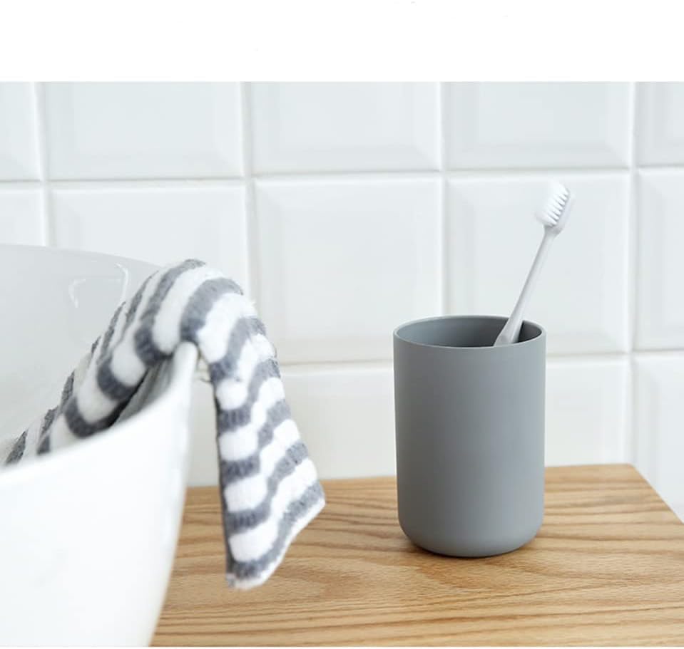 Generic countertop 2pcs Toothbrush Holder Japanese Style Bathroom Accessories Toothpaste Holder Makeup Brush Cup, Razor
