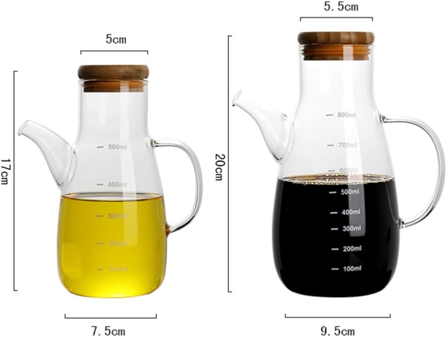 Vinegar Bottle Oil Pot - High Borosilicate Glass Oiler Oil Dispenser