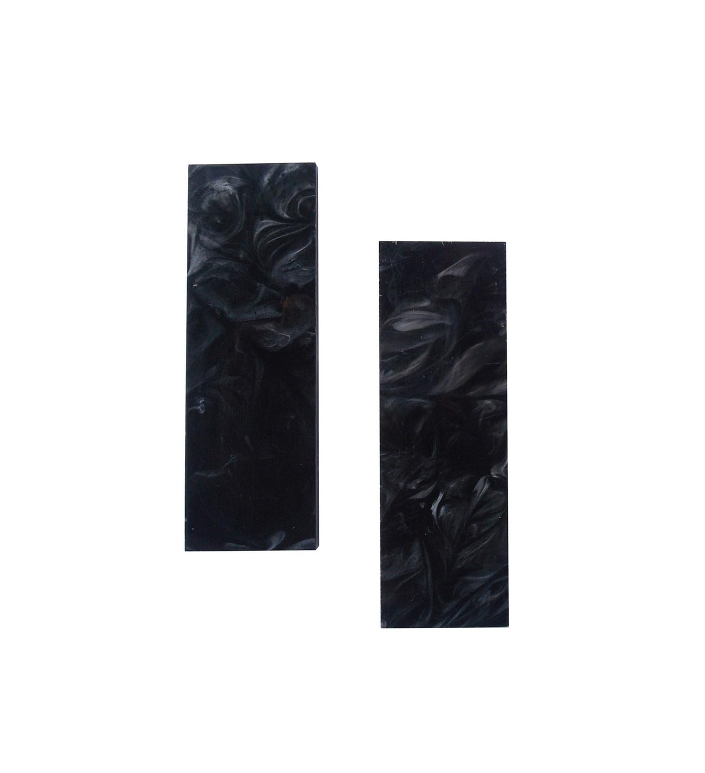 SICOCE 2 Pieces Acrylic Knife Handle Scales Slabs Custom DIY Tool Material for Knives Making Blanks Blades (Black)