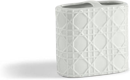 Kassatex Rattan Toothbrush Holder ARN-TBH, Porcelain