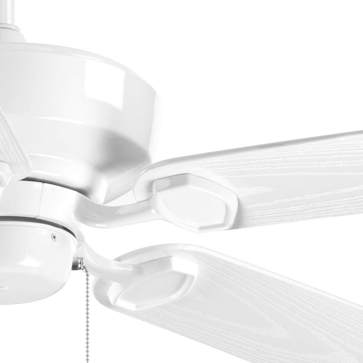 Progress Lighting P2562-30 Protruding Mount, 5 White Blades Ceiling fan, White