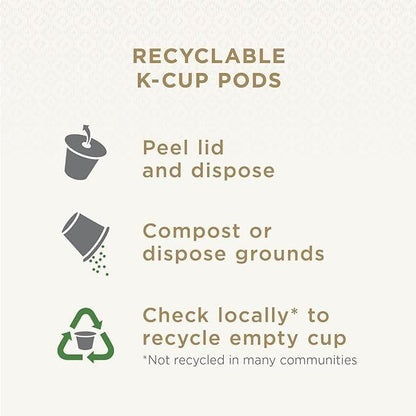Peet's Coffee Medium Roast K-Cup Pods - 100% Arabica Coffee, 60 Count (6 Boxes of 10 Pods)