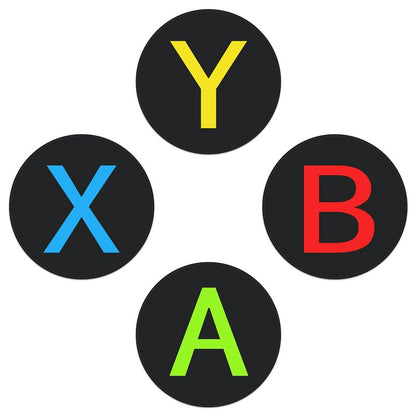 ABYX Silicone Gaming Coasters Set of 4 – A B X Y Game Controller Button Drink Coasters, Game Room Décor, Gifts for Gamers Men Boyfriend Dad – Black