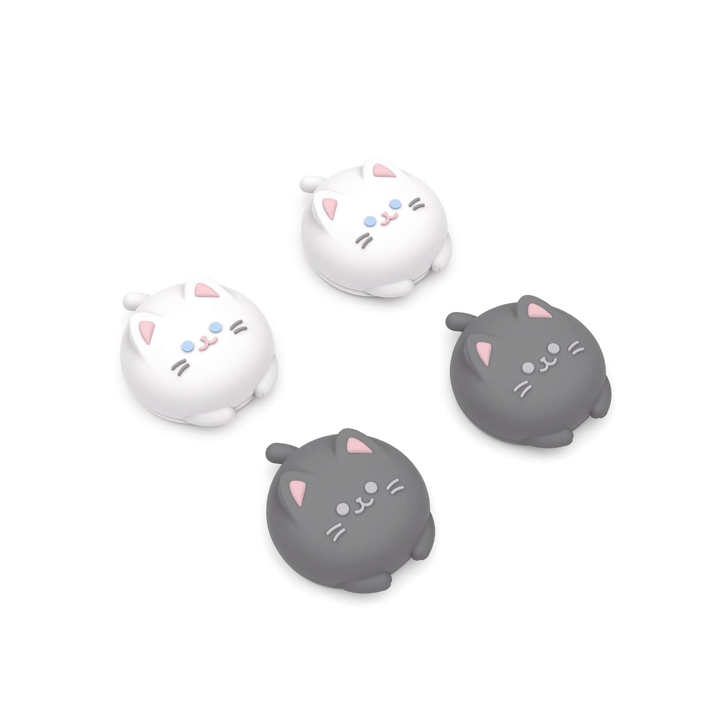 PlayVital Cute Thumb Grip Caps for ps5/4 Controller, Silicone Analog Stick Cover for Xbox Series X/S, Thumbstick Caps for Switch Pro Controller - Cutie Kitty