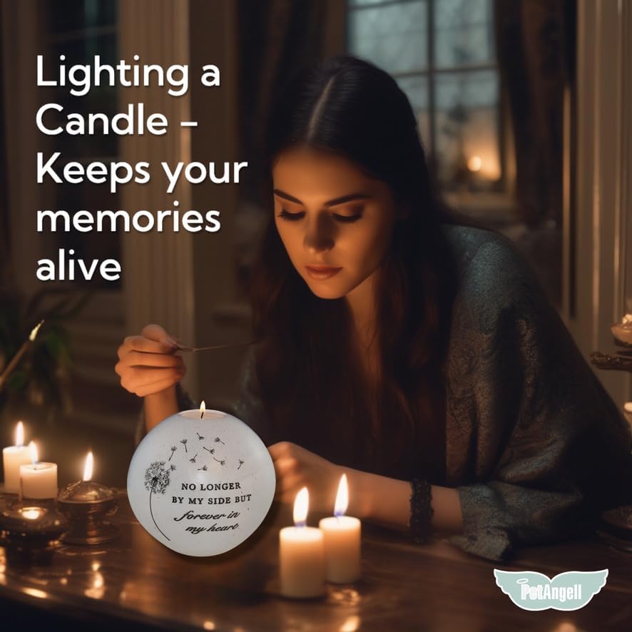 Butterfly Memorial Candle Holder - 5 x 5 Inch Sympathy Gift for Grief, Loss of Loved One, Remembrance