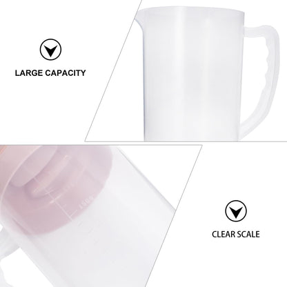 Hemoton 2600ML Plastic Pitcher with Lid, Clear Juice Pitcher for Fridge, Large Capacity Lemonade Water Jug