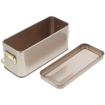 MAGICLULU Multipurpose Rectangular Metal Box with Lid Elegant Storage Container for Cookies Candy Snacks Decorative Tin Can for Food Preservation Daily Use