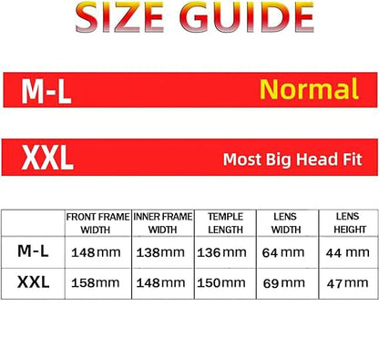 MAXJULI Polarized Big Sunglasses for Men Women with Big Heads UV 400 Protection (fit XL size) Black/Green