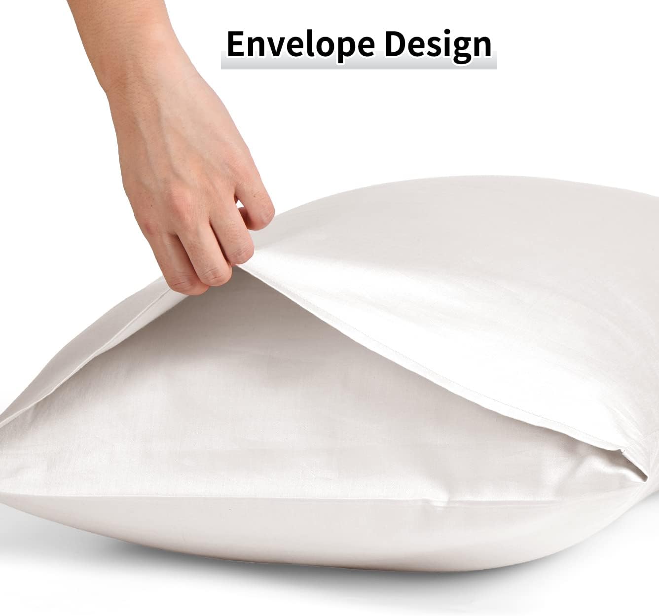 Warmstar King Size Cotton Pillowcases - Set of 2, 600 Thread Count, Soft & Breathable White 20x36 Inches
