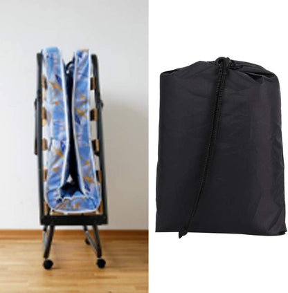 xianshi Black Universal Rollaway Folding Bed Storage Cover - Portable Dust Proof Protective Cover with Zipper for