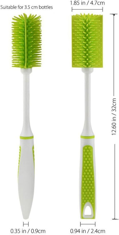 Bottle Brush Cleaning Set, Long Handle Dish Cup Scrubber for Non-Stick Pot, Pan, Bowl, Coffee Mugs