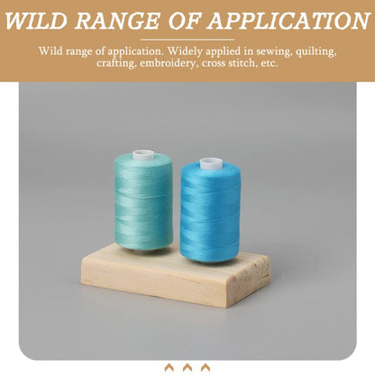 2 Pcs Wooden Thread Holder Embroidery Thread Rack Sewing Wire 2 Spool Stand for Embroidery Quilting
