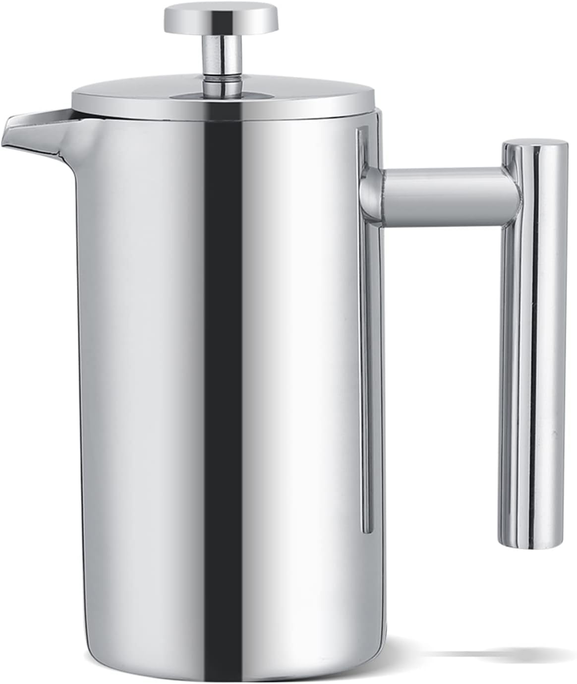 Acouto 350ml Double Wall Stainless Steel Coffee Maker, French Press Tea Pot with Filter