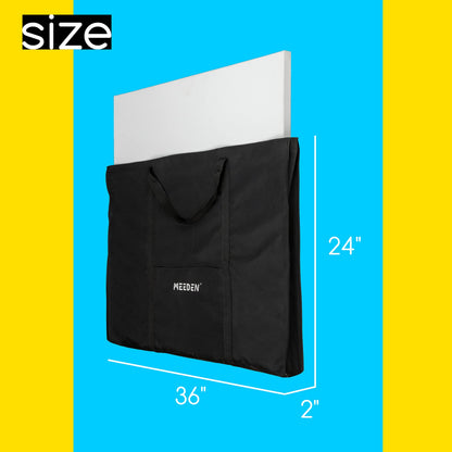 MEEDEN Soft Art Portfolio Bag: 24 x 36 Inch Black Art Canvas Portfolio Case - Waterproof 600D Oxford Carrying Storage Case for Artwork, Poster, Sketching, and Drawing