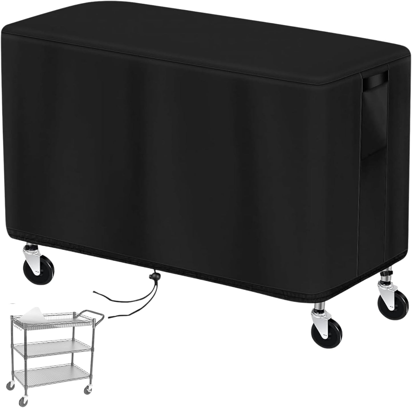 35-inch 35"L17"W29"H, Patio Table Cover for WDT Utility Cart, Waterproof Service Cart Cover for Rolling Tool Carts /