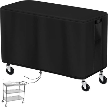 35-inch 35"L17"W29"H, Patio Table Cover for WDT Utility Cart, Waterproof Service Cart Cover for Rolling Tool Carts /