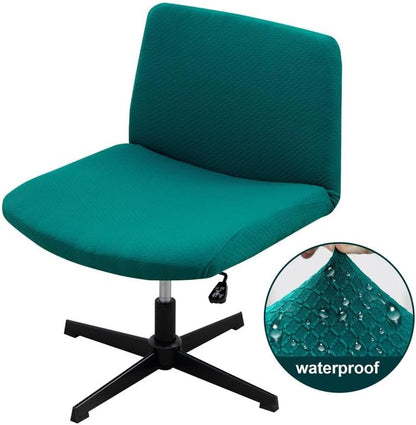 TOPCHANCES Dining Room Chair Covers, Stretchable Waterproof Armless Criss Cross Slipcover for Home Office Party