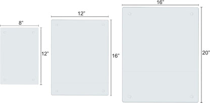 Phore Tempered Glass Cutting Board for Kitchen, Clear Scratch Resistant, Heat Resistant for Countertop