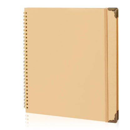 Joyberg Scrapbook 80 Pages, Scrapbooking Supplies 10 x 10 In, Scrapbook Album Suitable for Album Memory Book Wedding, Anniversary Family, DIY Craft Projects (Brown)