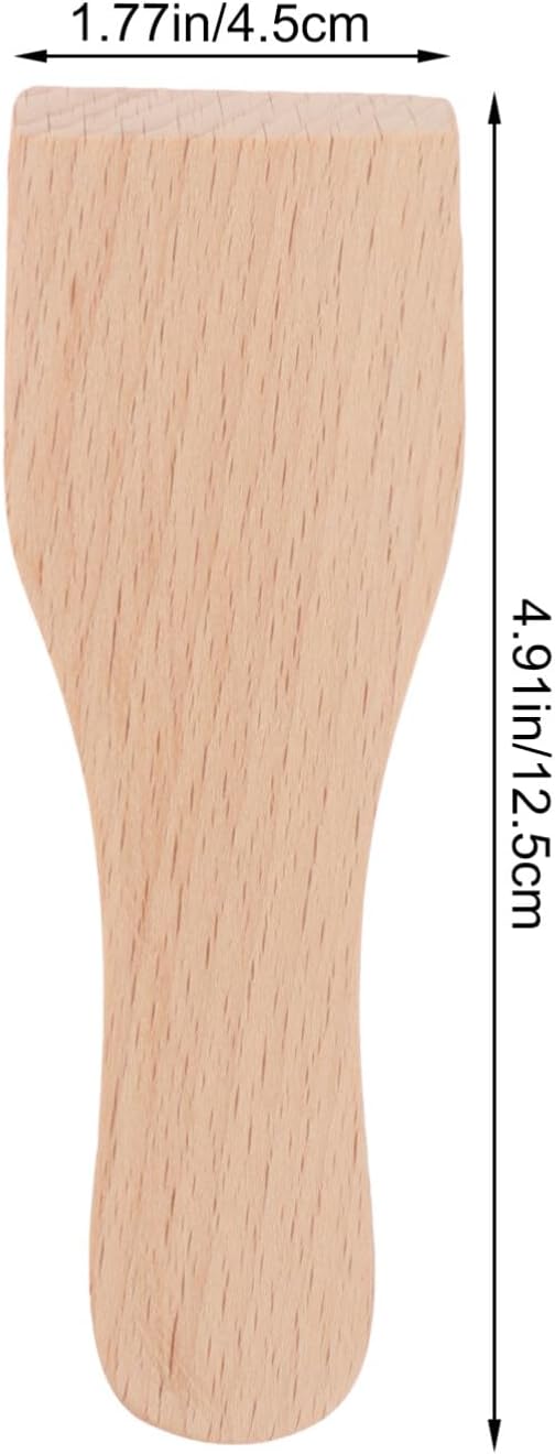 MAGICLULU 6Pcs Small Wood Utensil Spatula, Premium Cooking Wooden Spatula for Pizza Cutting and Cake Spreading