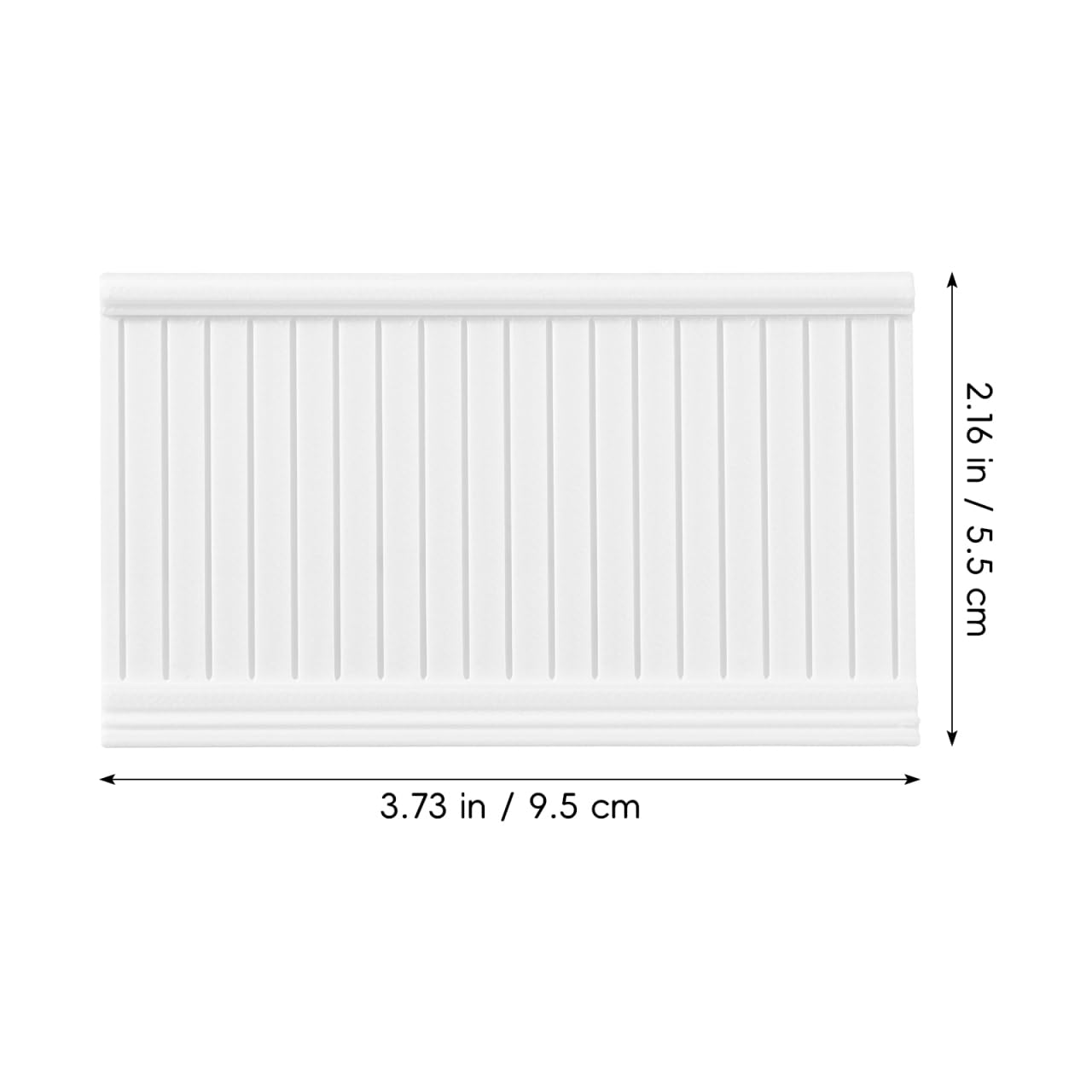 Garneck 5Pcs Dollhouse Wainscoting Panels: 1:12 Scale Miniature Wall Trim Self Adhesive White Wallpaper Molding for Doll House Interior Decor DIY Room Scene Siding Accessories