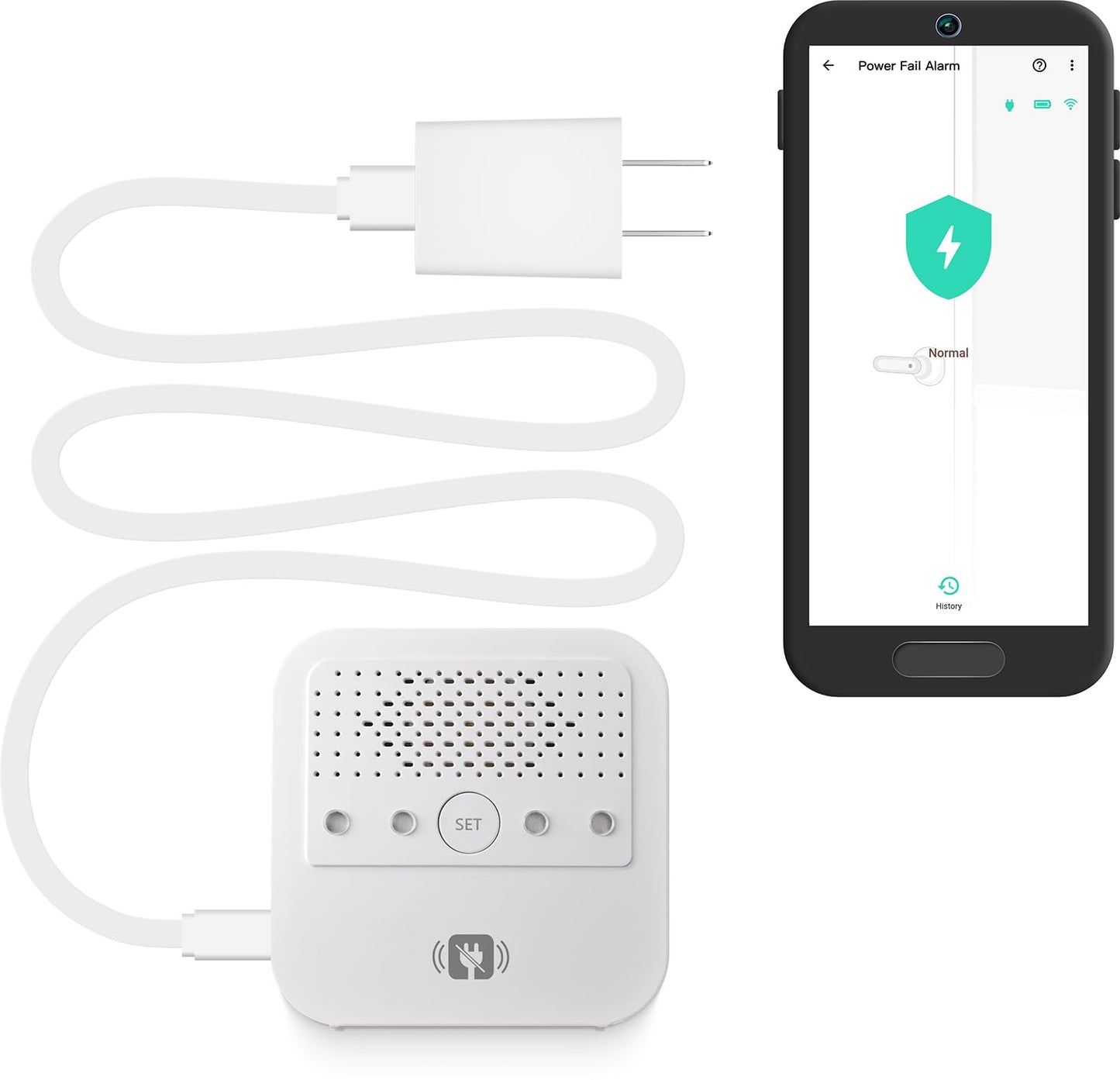 YoLink Smart Power Fail Alarm & Hub Kit, Smart Home Starter Kit with AC Power Outage Alert, LoRa Long-Range, Remote Monitoring, App Alerts, Text/SMS, Email Alerts, IFTTT