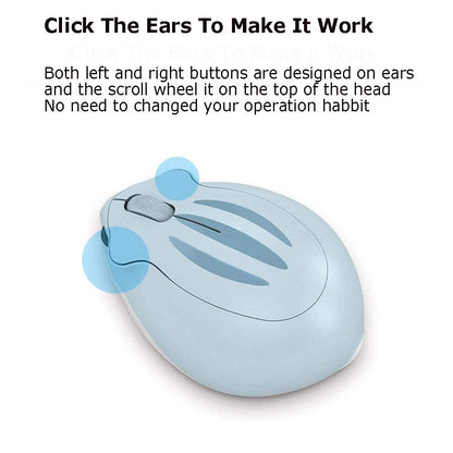 Wireless Mouse Cute Hamster Shape Less Noice Portable Mobile Optical 1200DPI USB Mice Cordless Mouse for PC Laptop Computer Notebook MacBook Kids Girl Boy Men Women Adults School Office Gift (Purple)