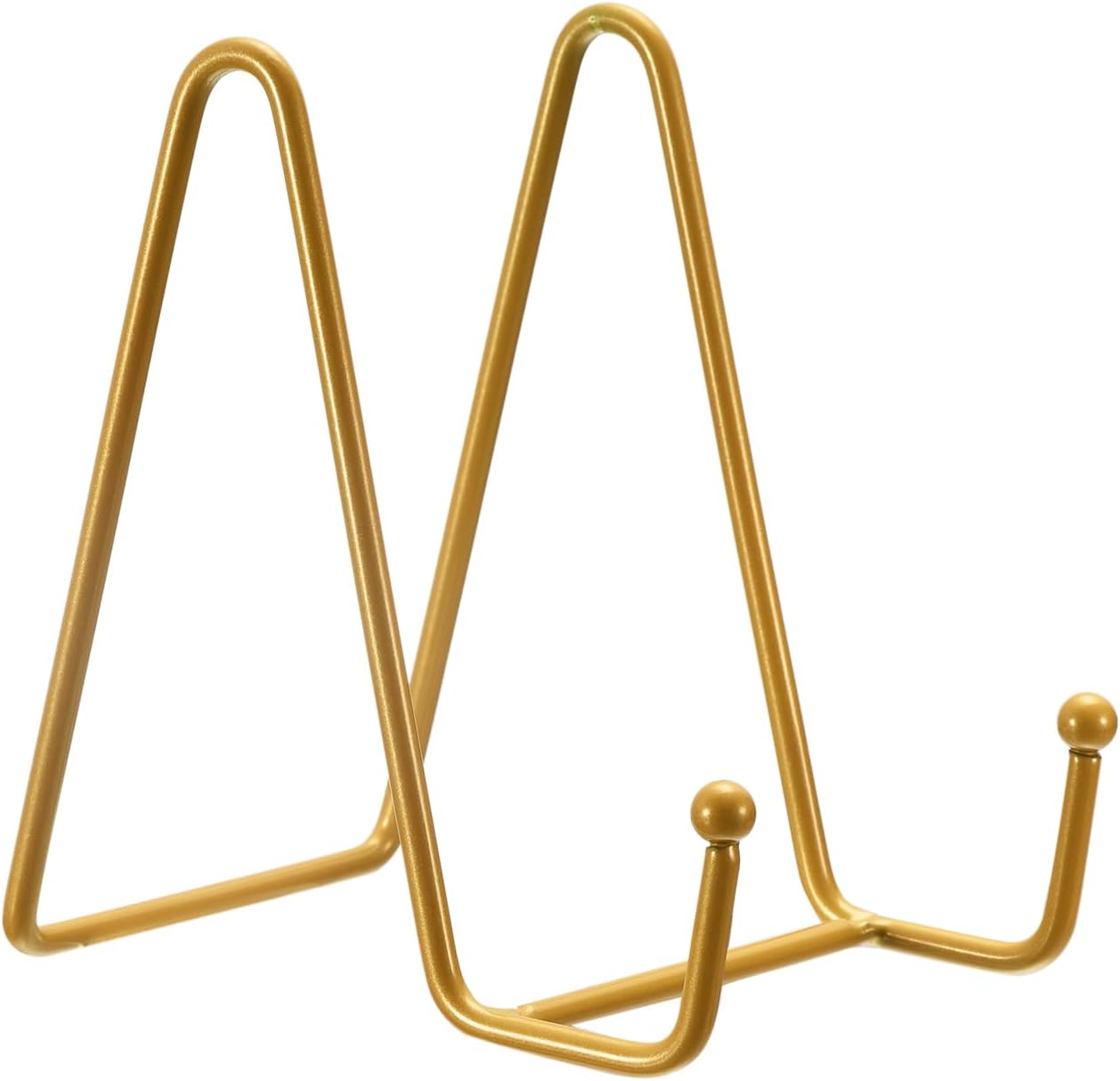 uxcell 3Pcs 4.3 Inch Iron Plate Stand for Display, Decorative Easel for Picture, Photo, Book, Gold