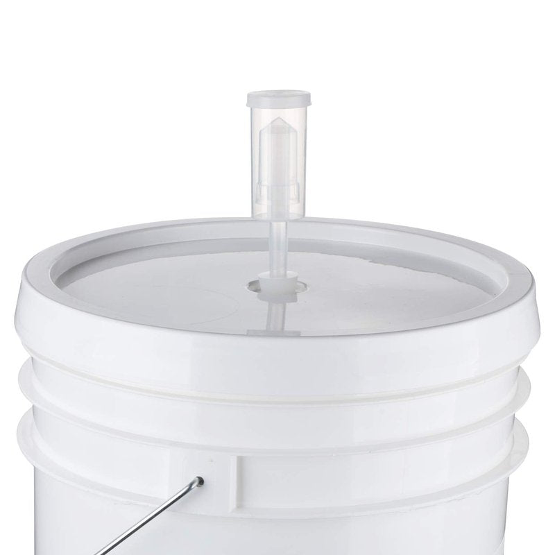 U.S. Solid 2-Pack Plastic Fermenter - 6.5 Gallon Food-Grade Fermenting Bucket Homebrewing Fermentor with Spigot and Airlock