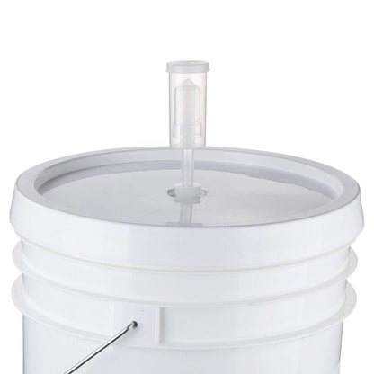 U.S. Solid 2-Pack Plastic Fermenter - 6.5 Gallon Food-Grade Fermenting Bucket Homebrewing Fermentor with Spigot and Airlock