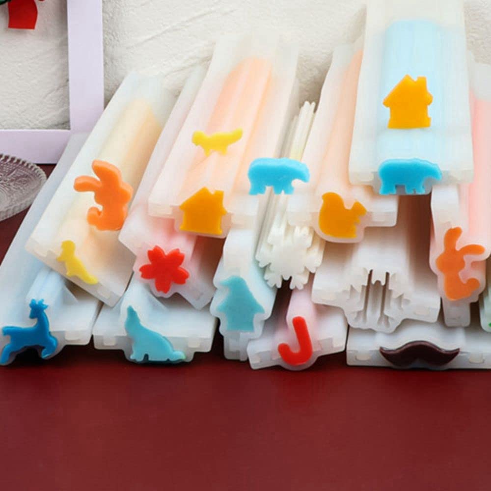 Joayuezo Long Tube Column Mould Silicone Soap Mold Dessert Soap Candle Clay Craft Making Molds Pipe Tube DIY Handmade Cake Mousse Baking Tool (House)