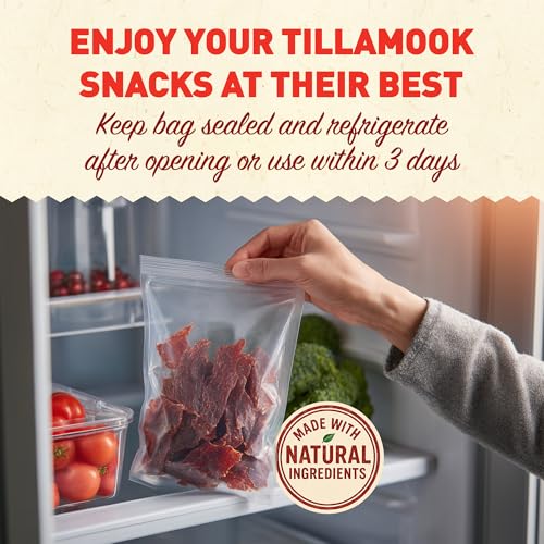 Tillamook Country Smoker Real Hardwood Smoked Sausages, Original Beef, 15.2 Ounce Tall Jar, 20 Count
