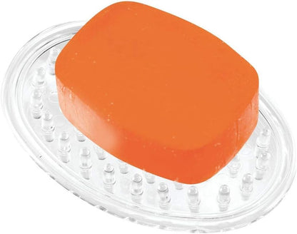 Counter, 0.75 3.25 4.75 iDesign Plastic Soap Saver, Holder Tray for Bathroom Shower, Kitchen, in. x in. x in., Clear