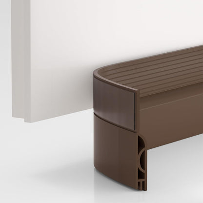 Door Draft Stopper, Weather Stripping Seal for Door Insulation, Under Door Gap Filler (78", Brown)