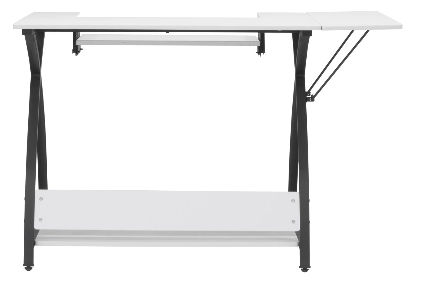 Comet Plus Hobby and Sewing Table with Side and Lower Shelf - Can Also Be Used as Computer Desk