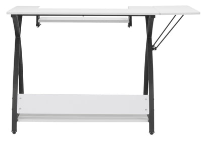 Comet Plus Hobby and Sewing Table with Side and Lower Shelf - Can Also Be Used as Computer Desk