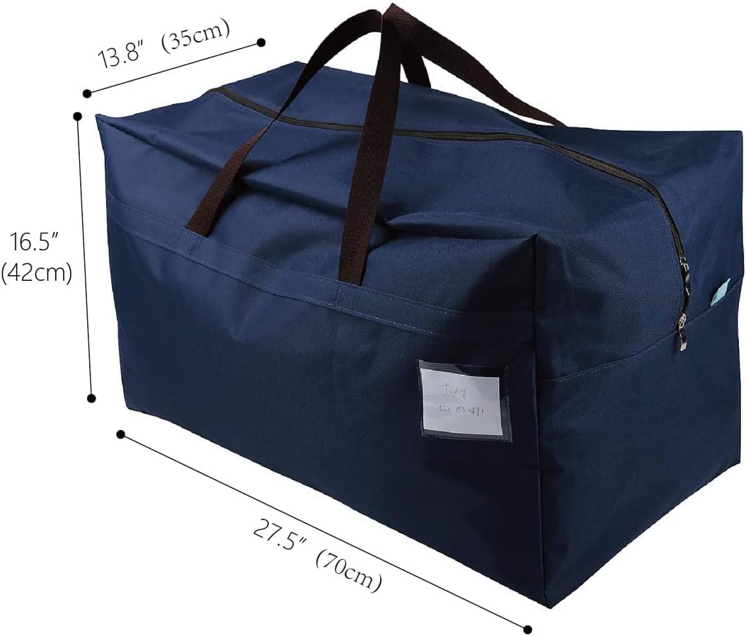 iwill CREATE PRO Pack of 3 Large 100L Clothing Storage Bags with Carry Handles, Duffle Bag for Travel, Blue
