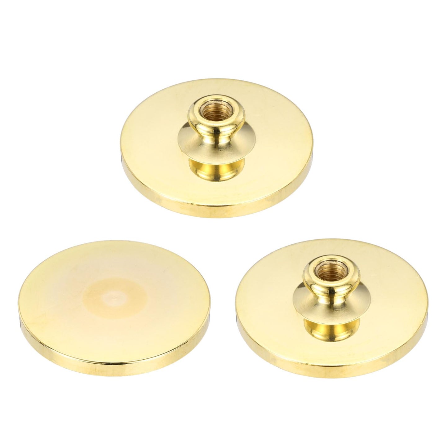 PATIKIL 50mm Blank Wax Seal Stamp, 3 Pack Round Sealing Wax Stamp Vintage Retro Brass Head for Envelope Invitation Cards