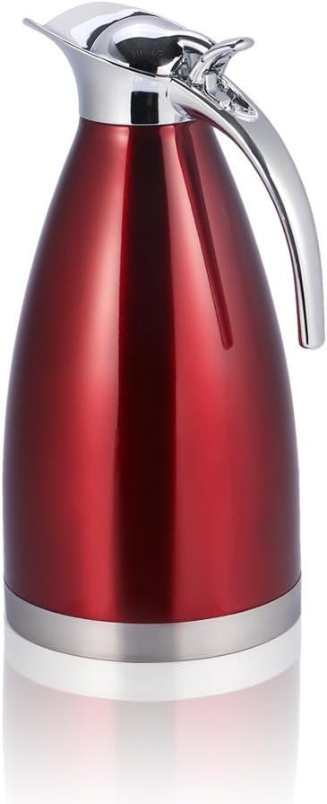Stainless Steel Coffee Pot, Practical Tea Pot with Comfortable Plastic Handle for Serving Coffee, Tea, Hot Chocolate