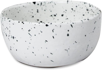 roro Exquisite Handmade Ceramic Stoneware Sauce Bowls, Set of 4, Speckled White, Microwave-Safe, Dishwasher-Safe