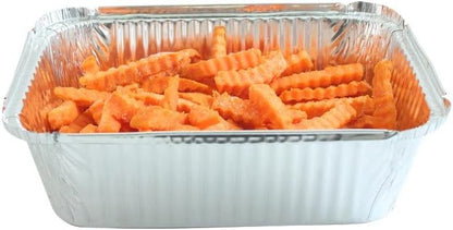 PARTY BARGAINS 5 Lb. Aluminum Foil Pans with Lids - 25 Count Set, 9 x 7 Inches Oblong Pan Food Container for Hot and