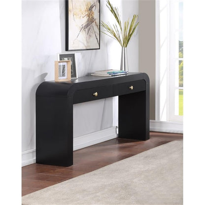 Meridian Furniture 888Black-S Artisto Collection Modern | Contemporary Rectangular Console Table, Black, 54" W x 15" D x 31.5" H