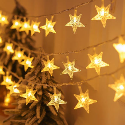 17 50 Star String Lights Twinkle Lights Battery Operated, ft LEDs Classroom Decor Fairy Lights, String Lights Battery