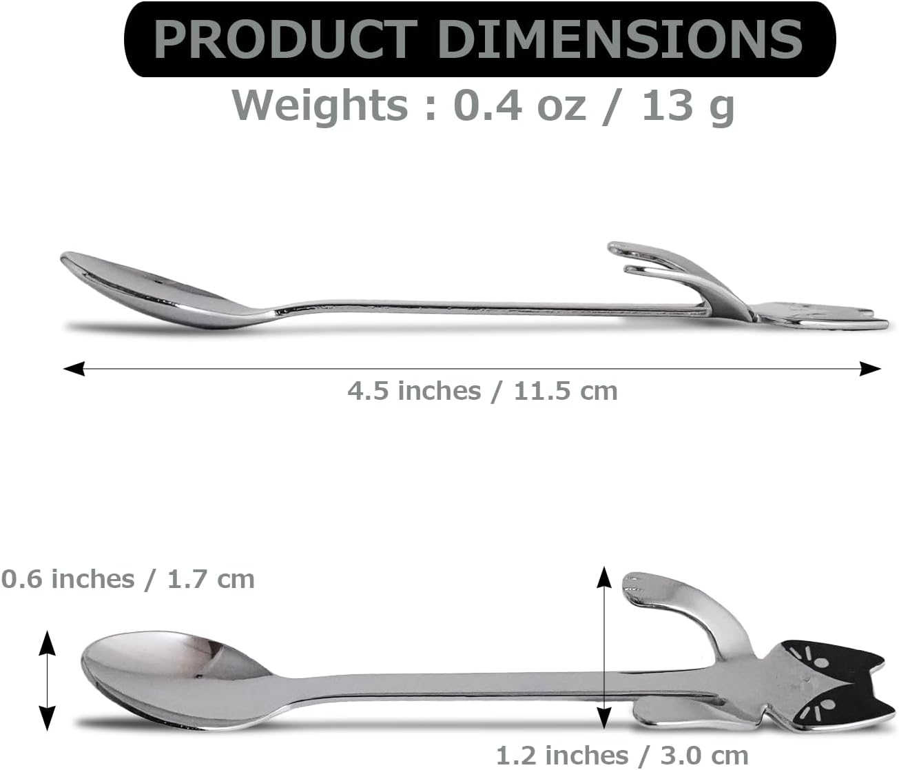 Japanese Crafted Metal Tea Spoons, Hookable Designs for Cups, Ideal for Tea Time, Made in Tsubame City