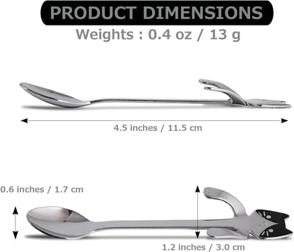 Japanese Crafted Metal Tea Spoons, Hookable Designs for Cups, Ideal for Tea Time, Made in Tsubame City