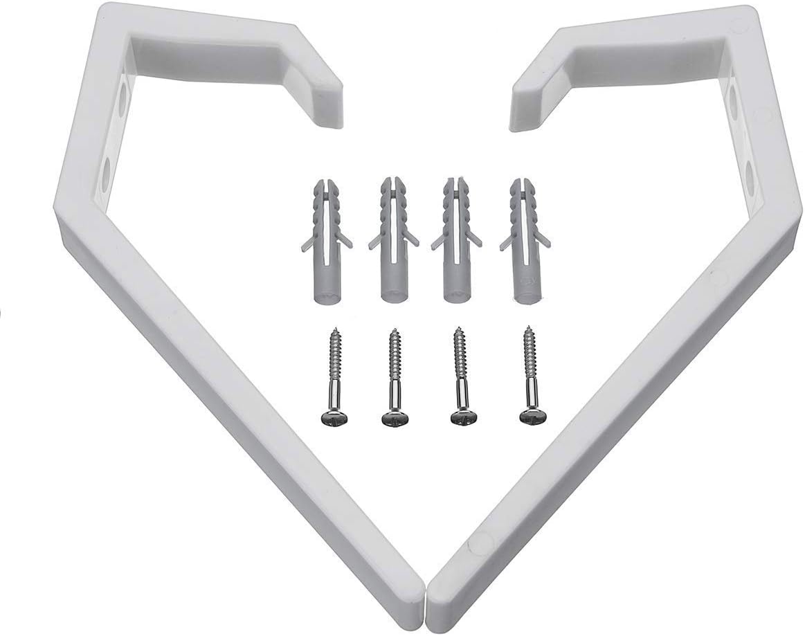 4PCS Plastic Helmet Holders, Wall Mounted Hanging Hooks for Hat, Glove, Bag, Shoe, Clothes Rack (White-4PC)