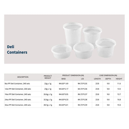 TIYA Food Containers - 16oz Bulk 240 Pack with Lids - Plastic Food Storage to-Go Containers - Reusable Microwavable Dishwasher Safe Cups - Airtight Leak Proof for Soups & Meal Prep
