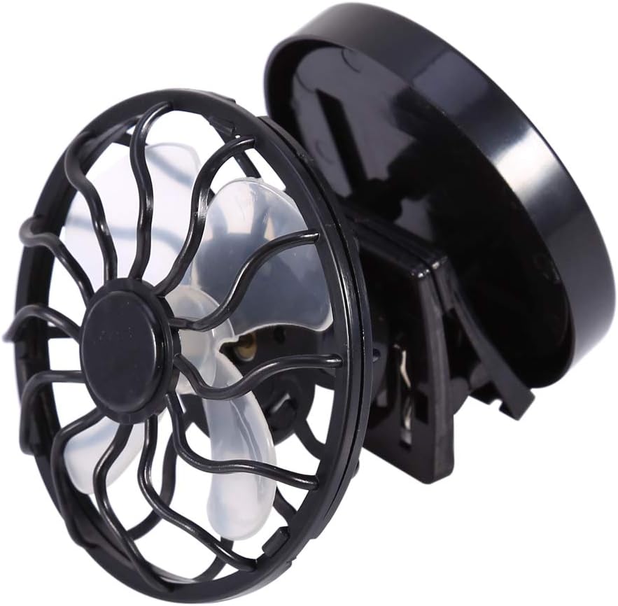 Electric Mini Solar Fan, Air Conditioner Cooling Cell Fan, Clip on Visor or Handheld, Works Only in Direct Sun