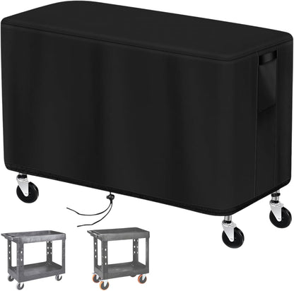 550 lbs 2 36"Lx18"Wx29"H, Outdoor Cart Cover for ELAFROS Tier Plastic Utility Cart, Waterproof Service Cart Covers